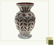 Glass & Silver Flower Vase