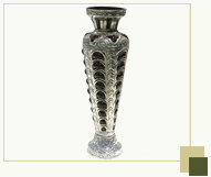 Glass & Silver Flower Vase
