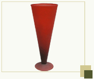 Blood Red Flower Vase with Base