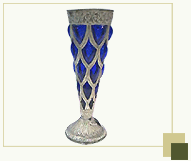 Glass & Silver Flower Vase
