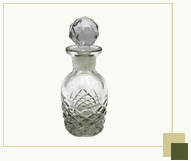 White handcarved perfume bottle