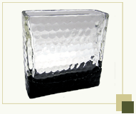 Rectangular Dimple Glass Votive