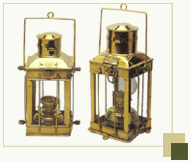 Brass Square Cargo Lamp