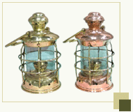 Brass and copper ships lanterns