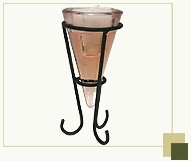 Peach Colored Cone on Stand