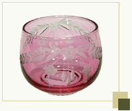 Pink glass votive
